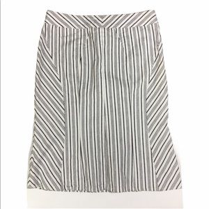 Express Striped Cotton Skirt Knee‎ Length 5/6